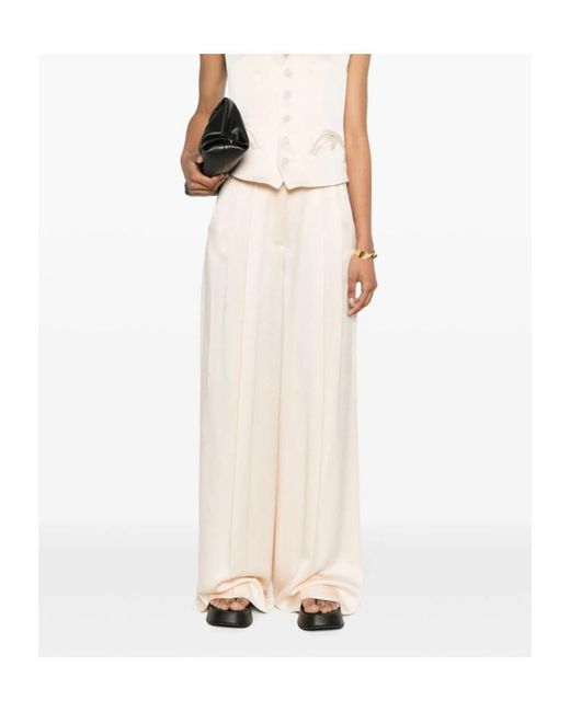 Blazé Milano White High-Waisted Casual Pants