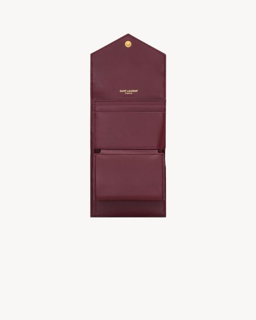 Saint Laurent Purple Multi-Fold Wallet