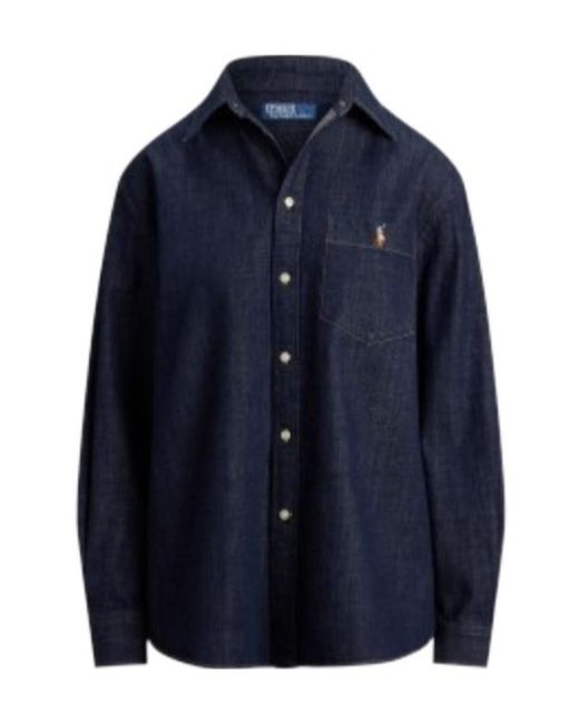 Polo Ralph Lauren Blue Long-Sleeve Denim Shirt