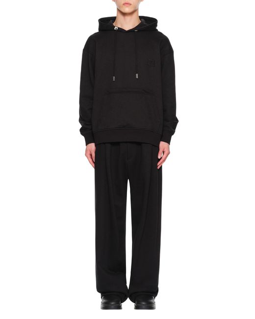 Wooyoungmi Black Floral Motif Hoodie for men