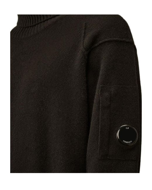 C P Company Black Turtleneck Jumper for men