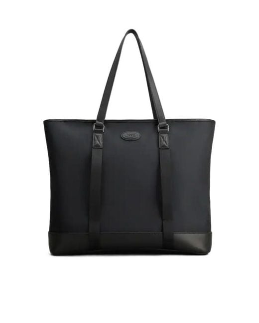 Tod's Black Logo Trim Tote Bag for men