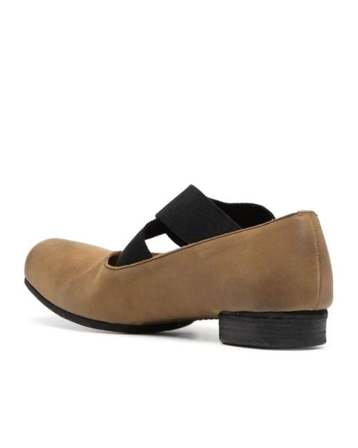 Uma Wang Brown Square-Toe Ballet Flats