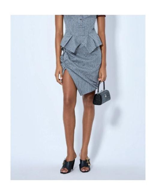 Vivienne Westwood Blue Drawstring Midi Skirt