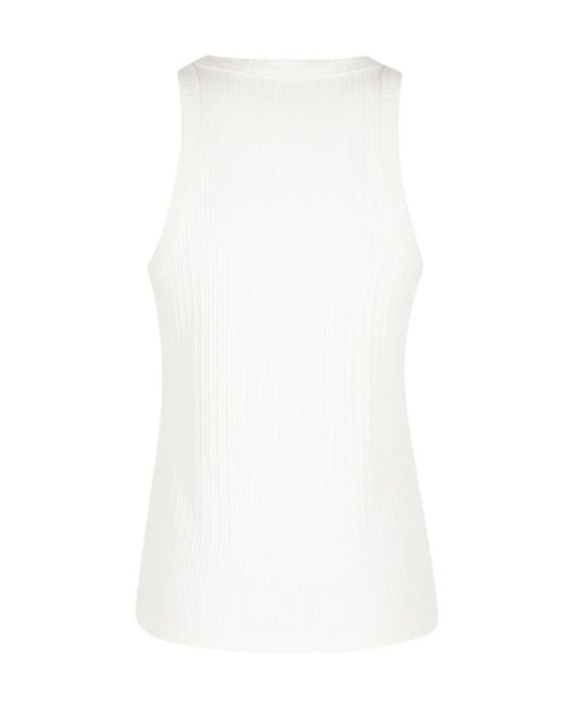 Circolo 1901 White Tank Top Ribbed