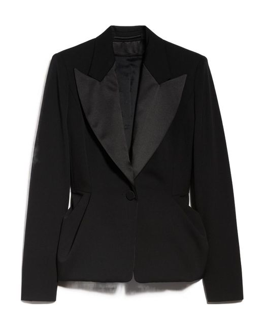 Max Mara Black Proteo Peplum Blazer