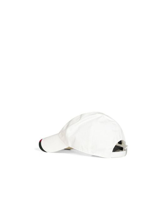 Gucci White Adjustable Baseball Cap for men