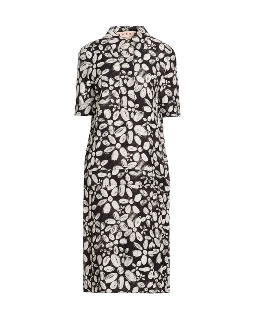 Marni White Fresh Printed Dress