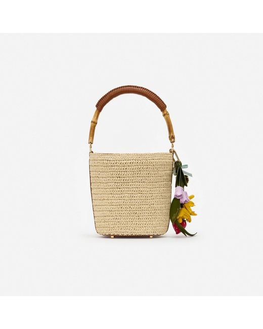 Self-Portrait White Charm Bucket Bag