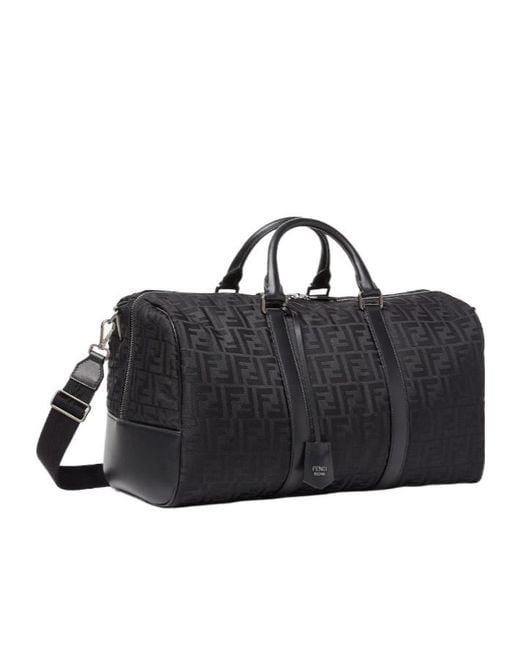 Fendi Black Ff Zipped Travel Bag for men
