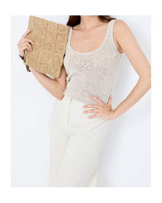 IBELIV Natural Tanala Zipped Clutch Bag