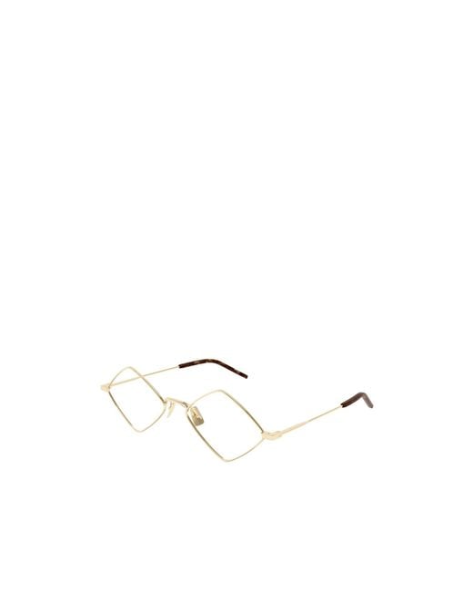 Saint Laurent Natural Eyewear Lisa Geometric Glasses And Frames