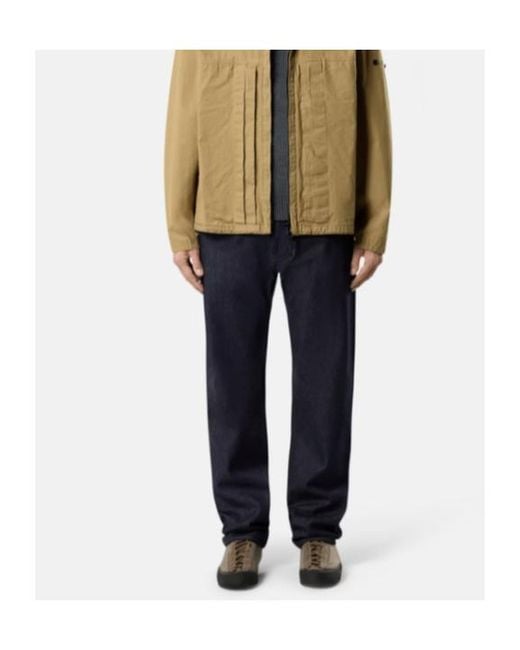 Stone Island Blue Logo Patch Straight-Leg Jeans for men