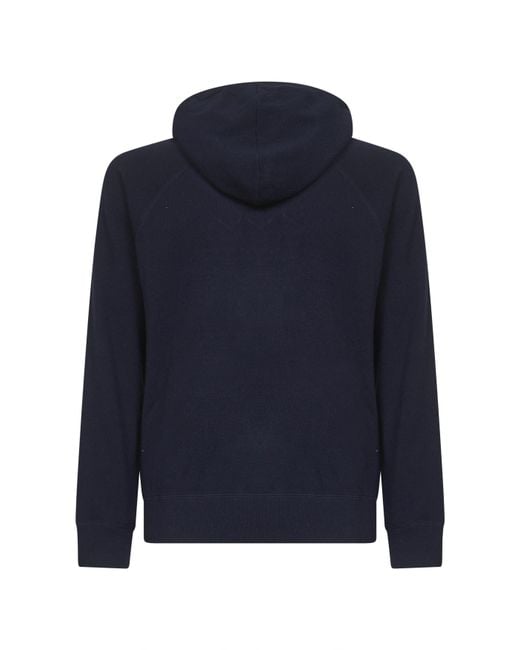 Mc2 Saint Barth Blue Willbur Hooded Drawstring Knitted Jumper for men
