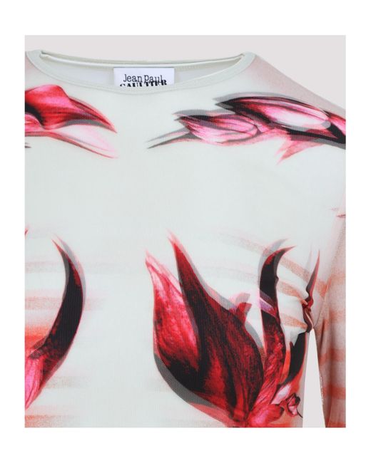 Jean Paul Gaultier Double-Layered Printed Top
