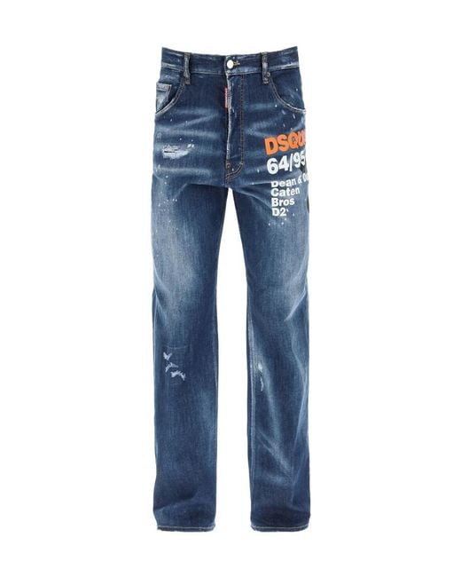 DSquared² Blue Logo Details Jeans for men