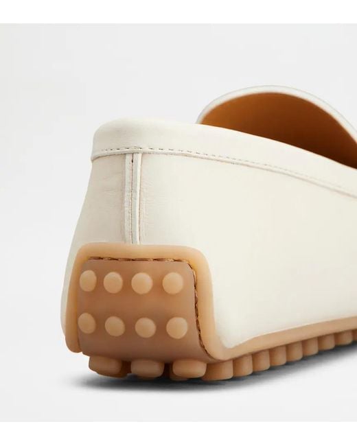 Tod's White City Gommino Loafers