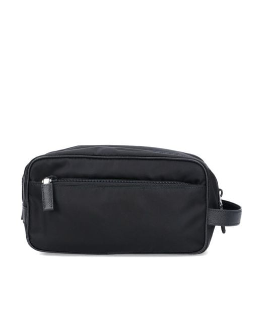 Prada Black Logo Hand-Held Bag for men