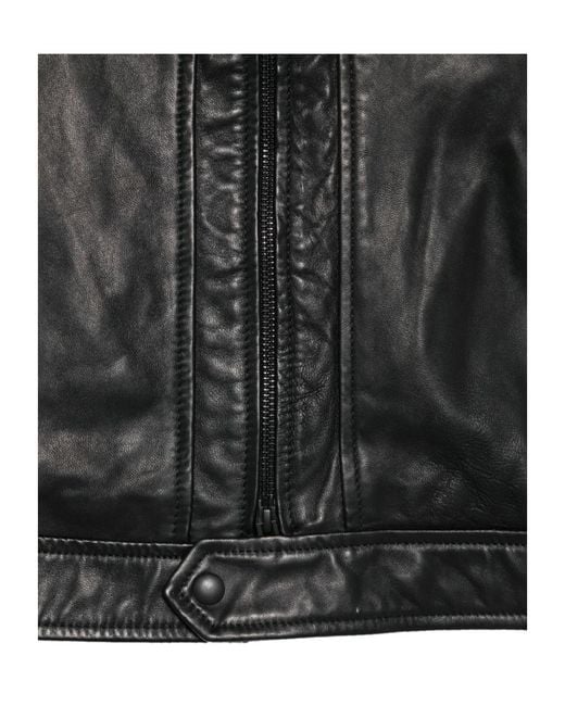 AllSaints Black Luck Leather Jacket for men
