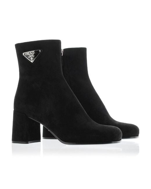 Prada Black Logo Boots