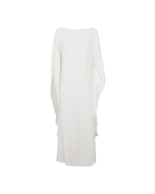 Gianluca Capannolo White Draped Kaftan Dress
