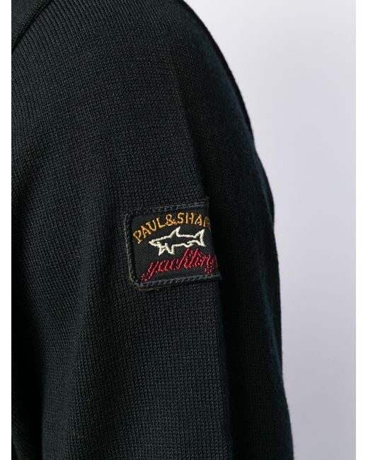 Paul & Shark Black Sweatshirt With Logo Patch for men