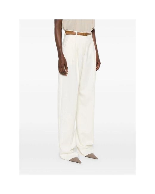 Max Mara White Belt Loop Casual Pants