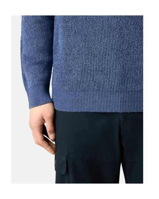 Stone Island Blue Loose Fit Crewneck Jumper for men