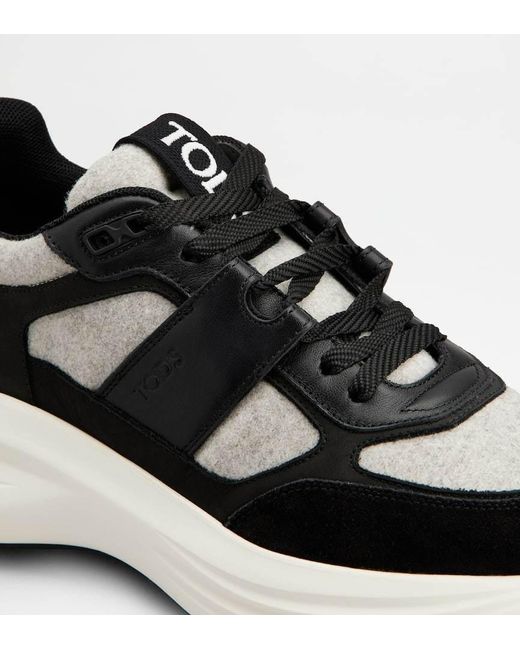 Tod's Black Leather Sneakers