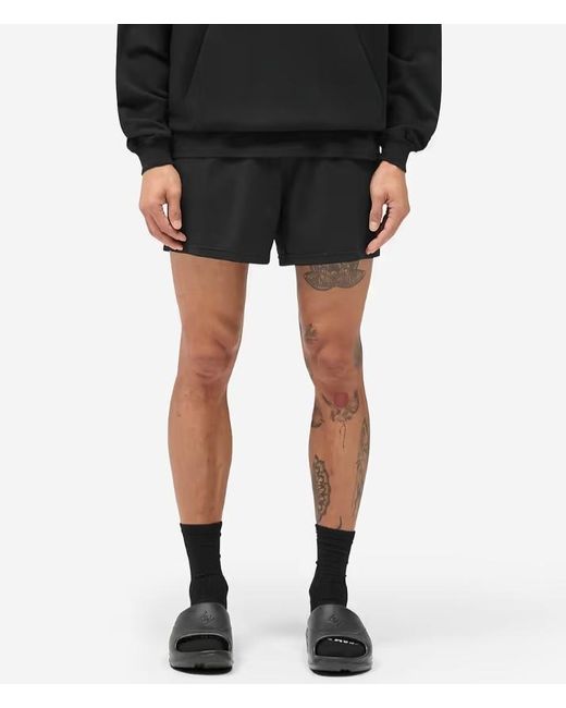 Represent Black Elastic Waist Shorts for men
