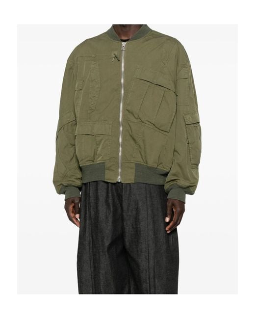 Junya Watanabe Green Cotton Bomber Jacket for men