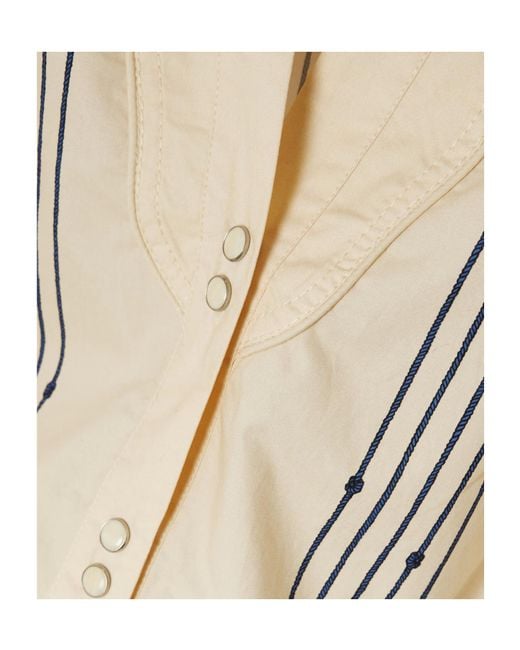 Johanna Ortiz Natural Printed Cotton-Poplin Shirt