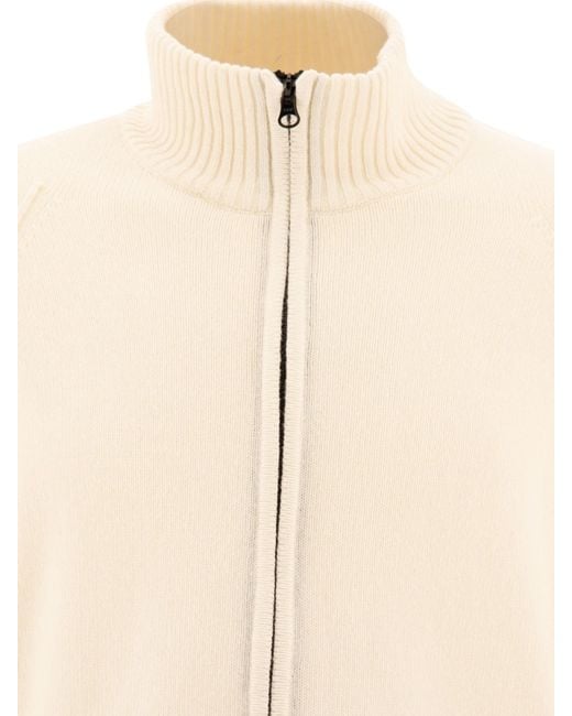 C P Company Natural Lens Detailed Zip-Up Knitted Cardigan for men