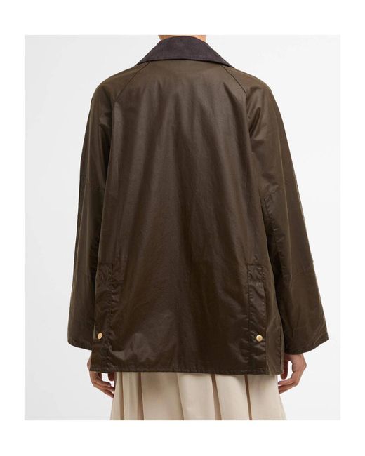 Barbour Green Argill Zip-Fastening Patch-Pockets Jacket