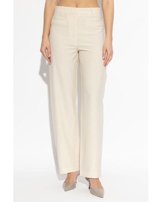 IRO White Casual Pants With Belt Loops