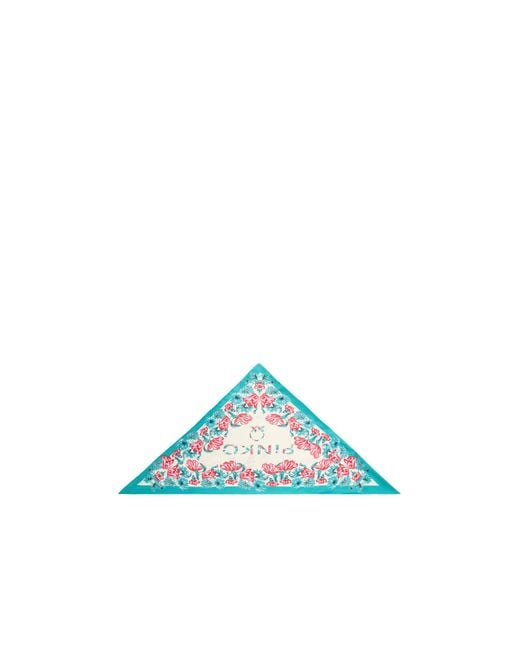 Pinko Blue Floral Print Scarf