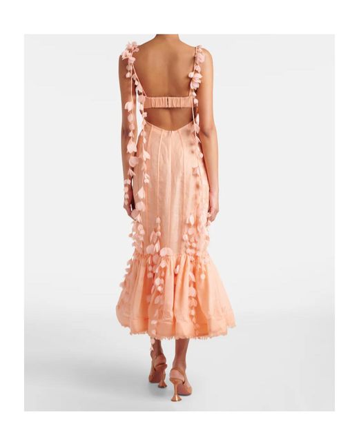 Zimmermann Pink Midi Dress