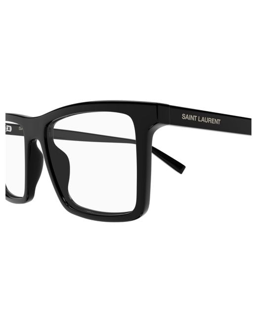 Saint Laurent White Eyewear Rectangle Frame Glasses for men