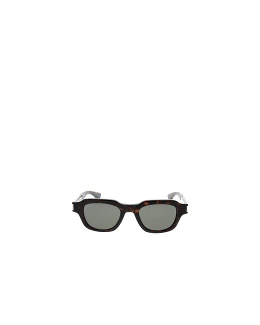 Saint Laurent White Eyewear Rectangular Frame Sunglasses for men