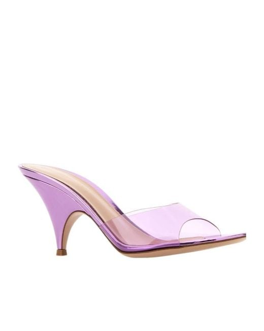 Gianvito Rossi Pink Sofia Mules
