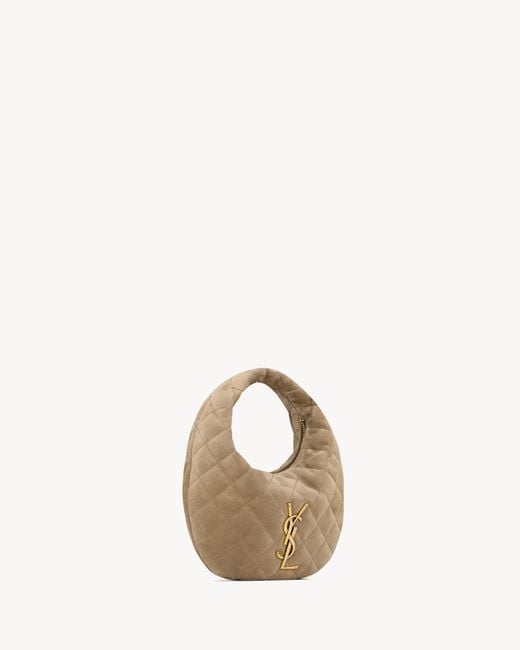 Saint Laurent White Icarino Quilted Tote Bag