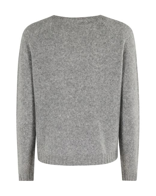 Roberto Collina Gray Crew Neck Long Sleeve Sweater