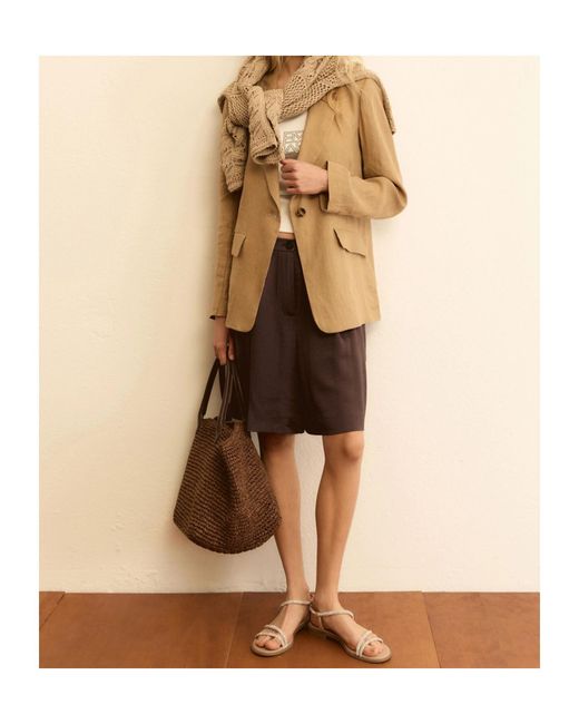 Marella Natural Linen Blazer