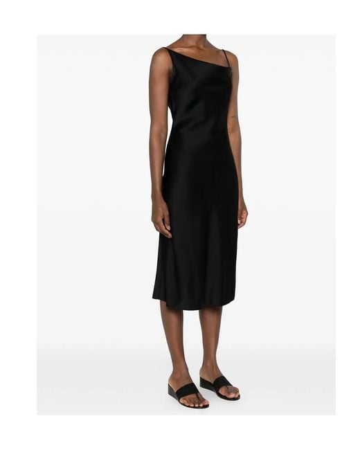 Stella McCartney Black Asymmetrical Neckline Dress