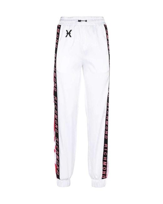 John Richmond White Logo Sweatpants