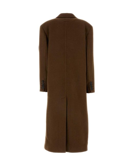 Miu Miu Brown Virgin Wool Coat