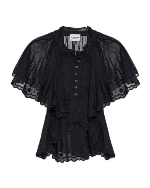 Isabel Marant Black Short-Sleeved Top
