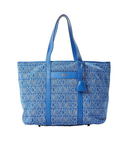 Moschino Blue Minimalist Tote Bag