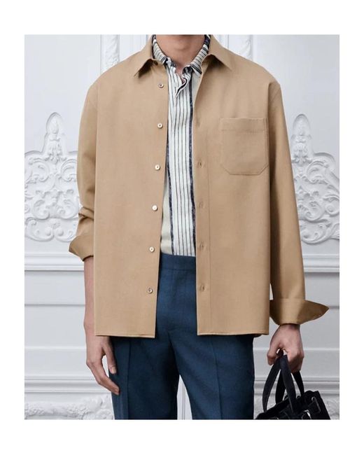 Dior Natural Shirt With Embroidery for men