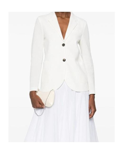 Harris Wharf London White Honeycomb Blazer